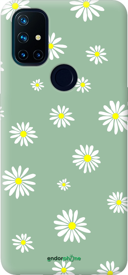 Силиконовый чехол Ромашки v4 для OnePlus Nord N10 5G - 5603u-3655 изображение 