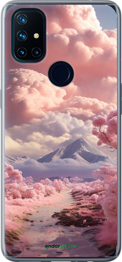 Силіконовий чехол Рожеві хмари для OnePlus Nord N10 5G - 5660u-3655 изображение 