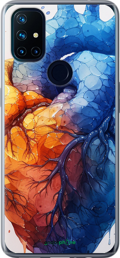 Силиконовый чехол Арт-сердце для OnePlus Nord N10 5G - 6034u-3655 изображение 