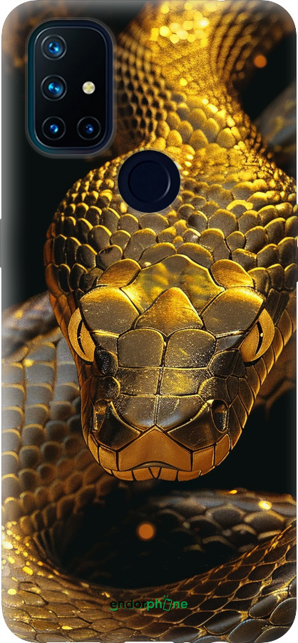 Силіконовий чехол Golden snake для OnePlus Nord N10 5G - 6072u-3655 изображение 
