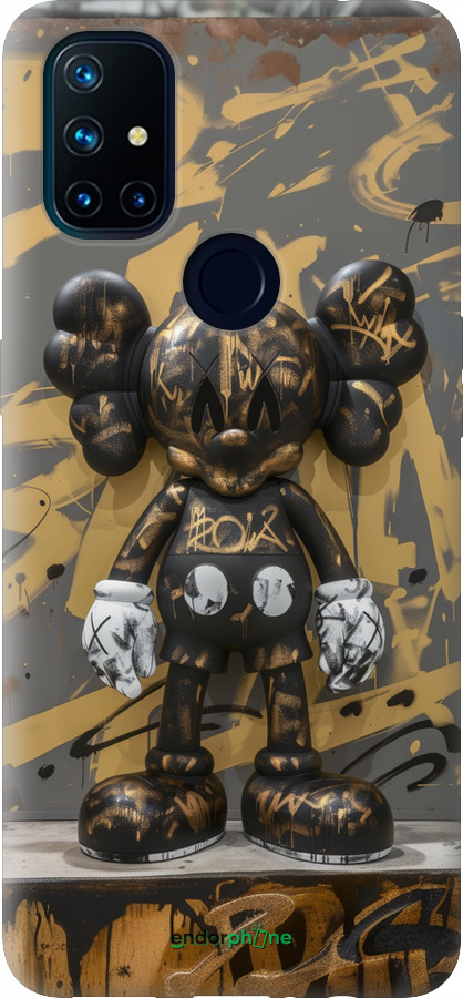 Силиконовый чехол Bronze kaws для OnePlus Nord N10 5G - 6097u-3655 изображение 