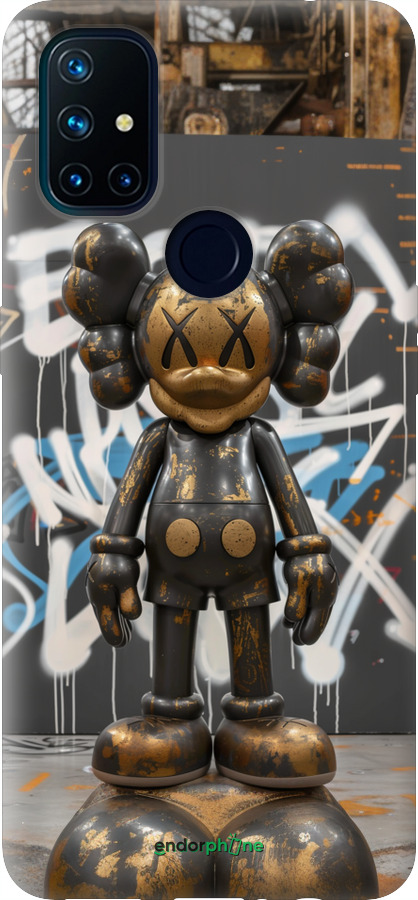 Силиконовый чехол Bronze kaws v3 для OnePlus Nord N10 5G - 6099u-3655 изображение 