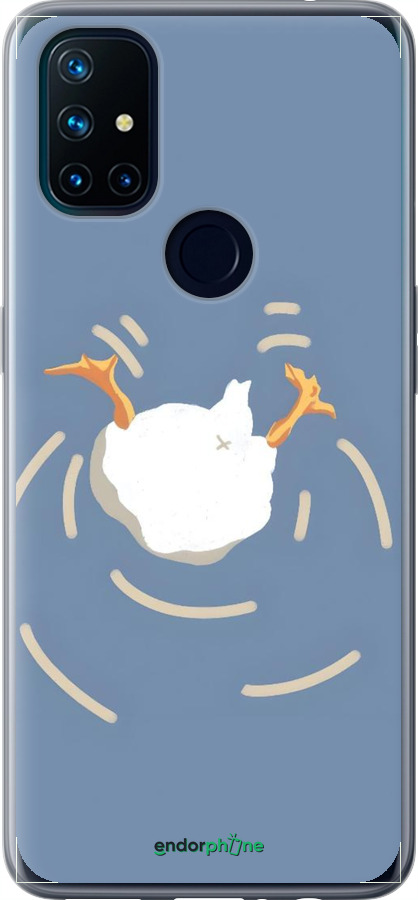 Силіконовий чехол Гусь ныряет для OnePlus Nord N10 5G - 6275u-3655 изображение 