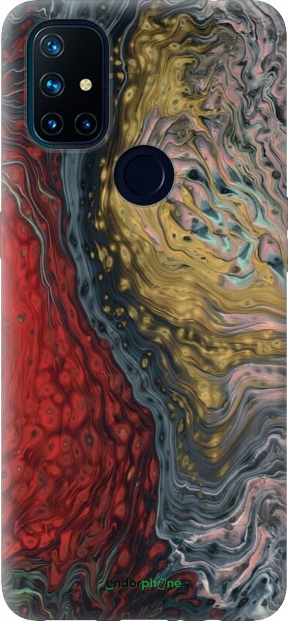 Силиконовый чехол С изображением абстрактной живописи для OnePlus Nord N10 5G - 6530u-3655 изображение 