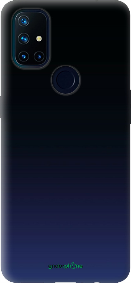 Силиконовый чехол Градиент в тёмно - синем стиле для OnePlus Nord N10 5G - 6542u-3655 изображение 