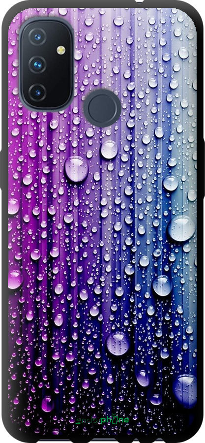 

TPU чорний чохол "Краплини води" для OnePlus Nord N100, Синій