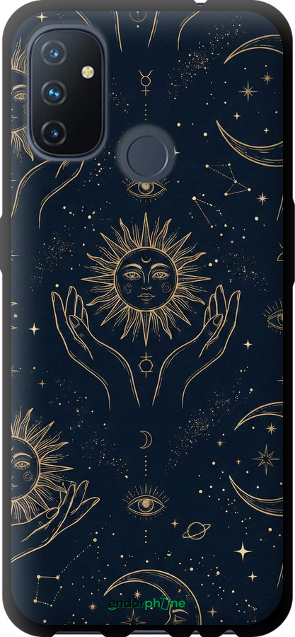 TPU чехол Celestial Harmony: Sun & Moon Gold Mystic Pattern для OnePlus Nord N100 - 6778b-2130 изображение 