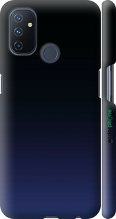 3D пластиковый матовый чехол Градиент в тёмно - синем стиле для OnePlus Nord N100 - 6542m-2130 изображение 