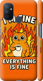 3D пластиковый матовый чехол Funny Cat для OnePlus Nord N100 - 6786m-2130 изображение 