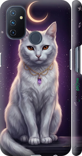 3D пластиковый матовый чехол Mystic White Cat Gothic Dark Purple Gold для OnePlus Nord N100 - 6805m-2130 изображение 