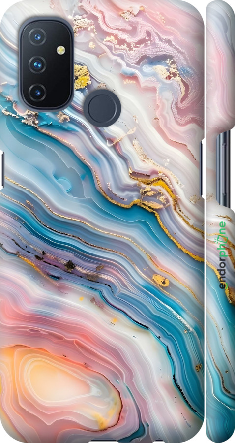 3D пластиковый матовый чехол Мрамор красивый для OnePlus Nord N100 - 6376m-2130 изображение 