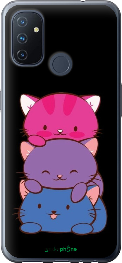 Силиконовый чехол Милые кошки для OnePlus Nord N100 - 6518u-2130 изображение 