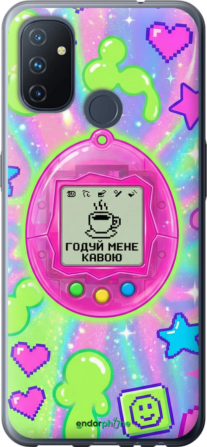 Силиконовый чехол Y2K Aesthetic Retro Pet: Годуй мене кавою для OnePlus Nord N100 - 6784u-2130 изображение 