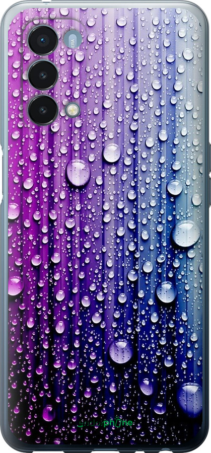

Силіконовий чохол "Краплини води" для OnePlus Nord N200 5G, Синій