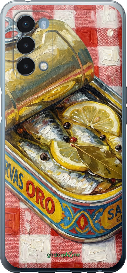 Силиконовый чехол Vintage Sardine Tin Phone для OnePlus Nord N200 5G - 6772u-2956 изображение 