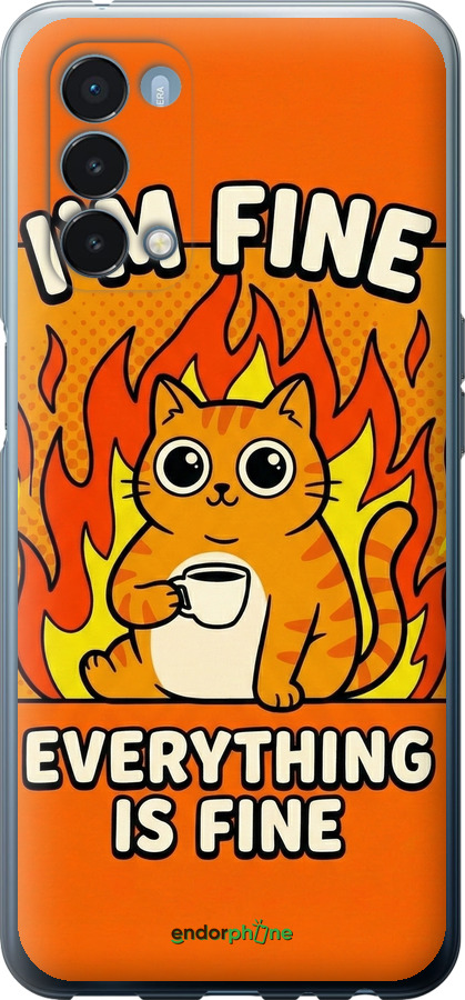 Силиконовый чехол Funny Cat для OnePlus Nord N200 5G - 6786u-2956 изображение 