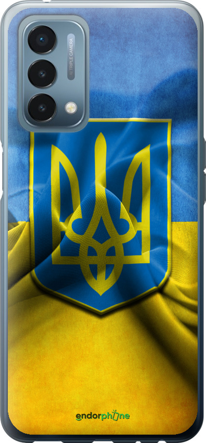 

Силіконовий чохол "Прапор та герб України" для OnePlus Nord N200, Блакитний