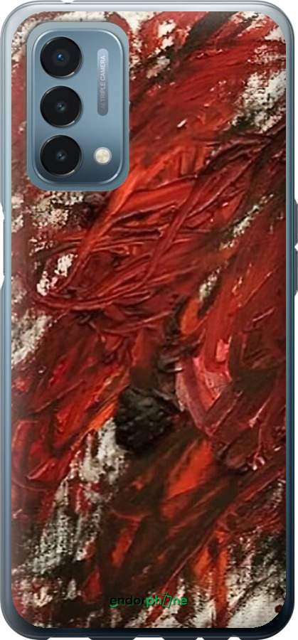 Силиконовый чехол Абстрактная композиция в красных тонах для OnePlus Nord N200 - 6541u-2384 изображение 