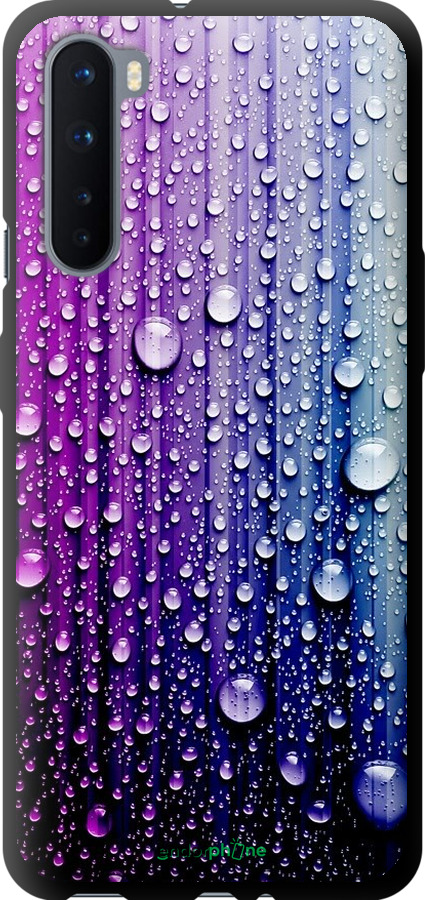 

TPU чорний чохол "Краплини води" для OnePlus Nord, Синій