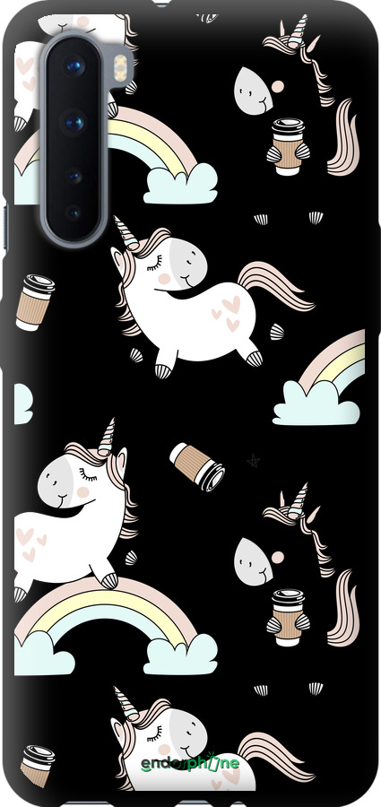 TPU чехол Єдиноріг і кава для OnePlus Nord - 4661b-2046 изображение 