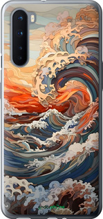 Силиконовый чехол Арт волны для OnePlus Nord - 6324u-2046 изображение 