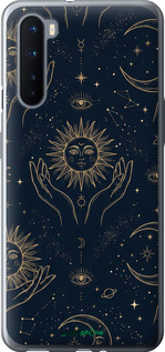 Силиконовый чехол Celestial Harmony: Sun & Moon Gold Mystic Pattern для OnePlus Nord - 6778u-2046 изображение 