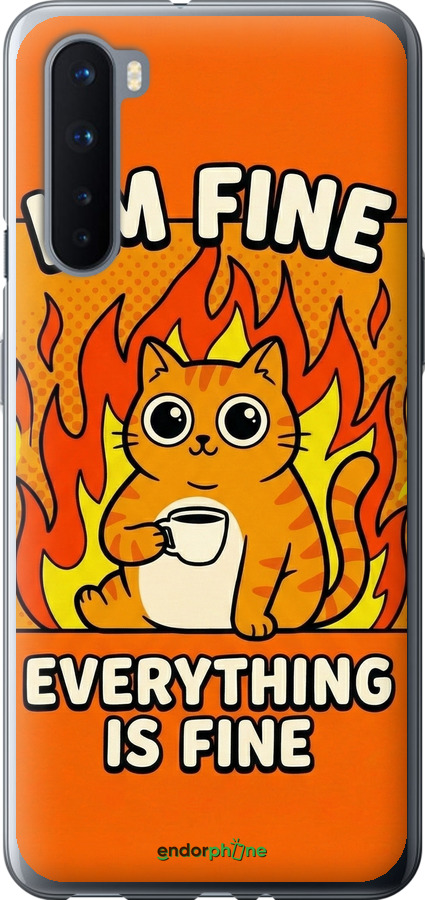 Силіконовий чехол Funny Cat для OnePlus Nord - 6786u-2046 изображение 