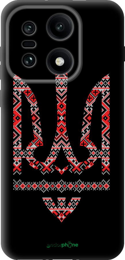 Силиконовый чехол Герб - вышиванка на черном фоне для OnePlus OnePlus 15 - 1196u-4186 изображение 