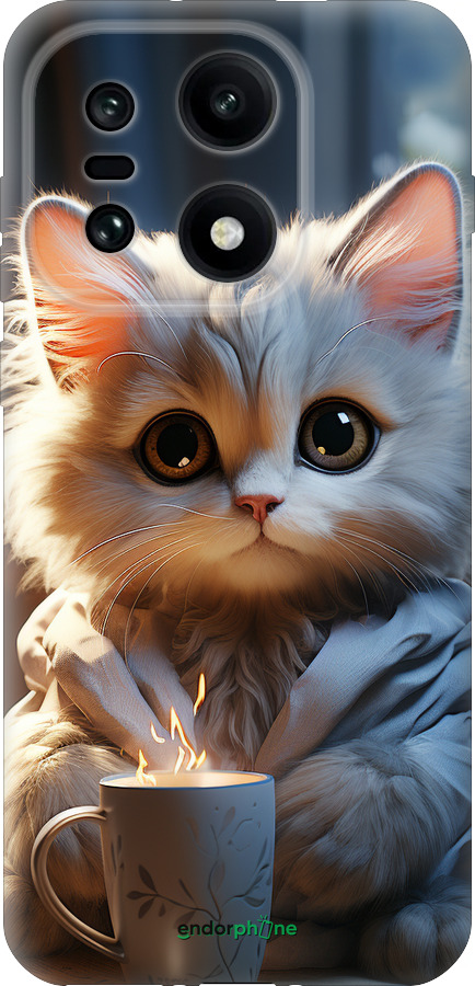 Силиконовый чехол White cat для OnePlus OnePlus 15 - 5646u-4186 изображение 