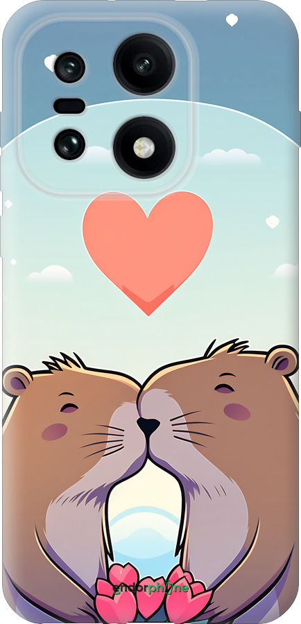 Силіконовий чехол Капібара кохання для OnePlus OnePlus 15 - 6027u-4186 изображение 