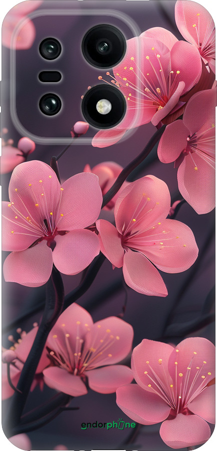 Силиконовый чехол Пурпурная сакура для OnePlus OnePlus 15 - 6075u-4186 изображение 