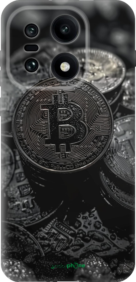 Силіконовий чехол Black Bitcoin для OnePlus OnePlus 15 - 6090u-4186 изображение 