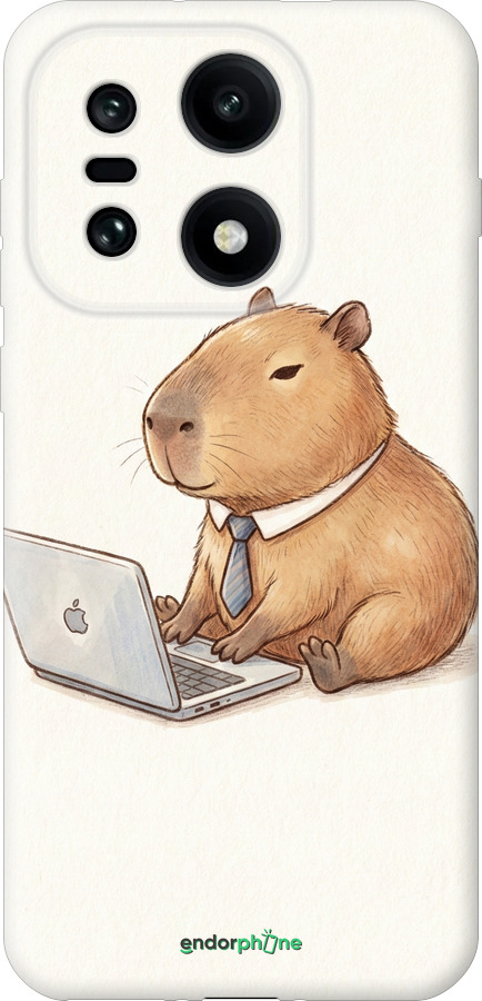 Силиконовый чехол Funny Capybara CEO Working для OnePlus OnePlus 15 - 6777u-4186 изображение 