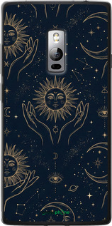 Силиконовый чехол Celestial Harmony: Sun & Moon Gold Mystic Pattern для OnePlus 2 - 6778u-386 изображение 