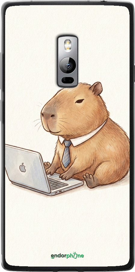 Силиконовый чехол Funny Capybara CEO Working для OnePlus 2 - 6777u-386 изображение 