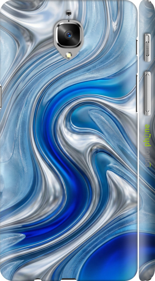 3D пластиковий матовий чехол Liquid Chrome для OnePlus 3T - 6781m-1617 изображение 