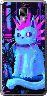 2D пластиковый чехол Кот панк для OnePlus 3 - 6311t-334 изображение 