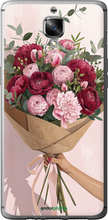 2D пластиковый чехол Пионы 1 для OnePlus 3 - 6705t-334 изображение 