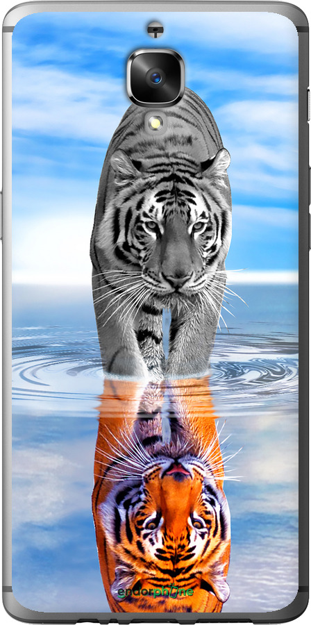 2D пластиковый чехол Тигр для OnePlus 3 - 6016t-334 изображение 