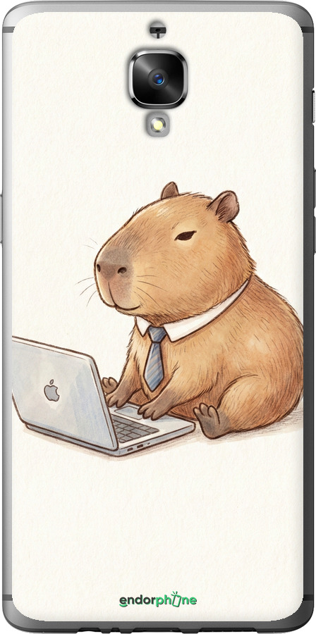 2D пластиковый чехол Funny Capybara CEO Working для OnePlus 3 - 6777t-334 изображение 