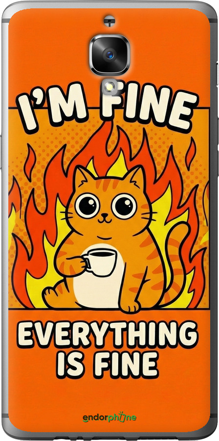 2D пластиковий чехол Funny Cat для OnePlus 3T - 6786t-1617 изображение 