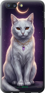Силиконовый чехол Mystic White Cat Gothic Dark Purple Gold для OnePlus 5 - 6805u-969 изображение 