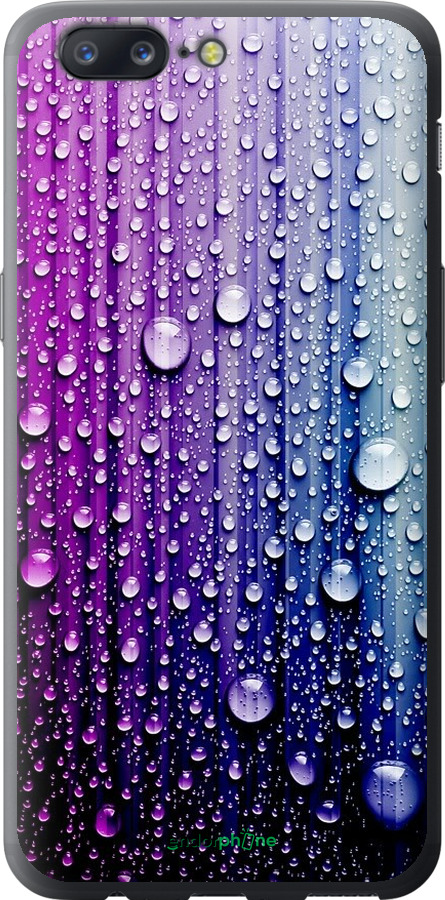 

Силіконовий чохол "Краплини води" для OnePlus 5, Синій