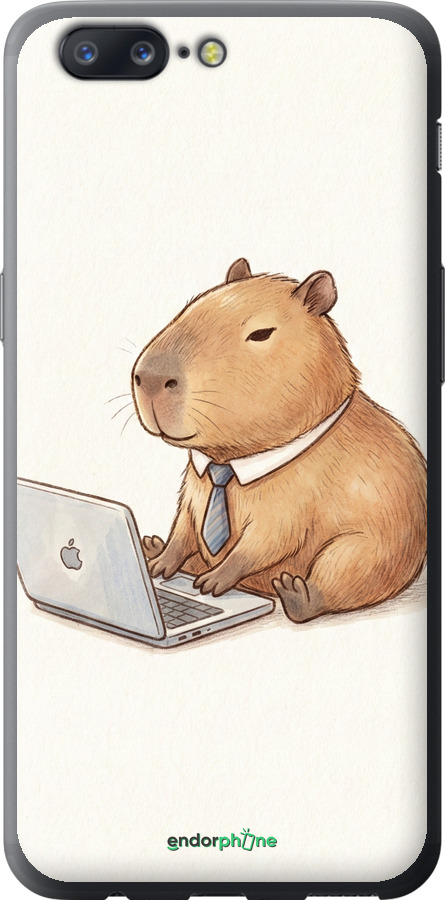 Силиконовый чехол Funny Capybara CEO Working для OnePlus 5 - 6777u-969 изображение 