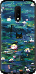 TPU чехол Чехол с изображением водяных лилий Моне и кошек для OnePlus 7 - 6399b-1740 изображение 