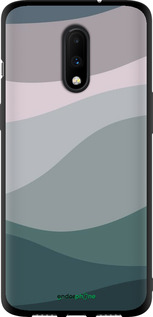 TPU чехол С фиолетовым и бирюзовым ретро-стилем и волнами для OnePlus 7 - 6533b-1740 изображение 