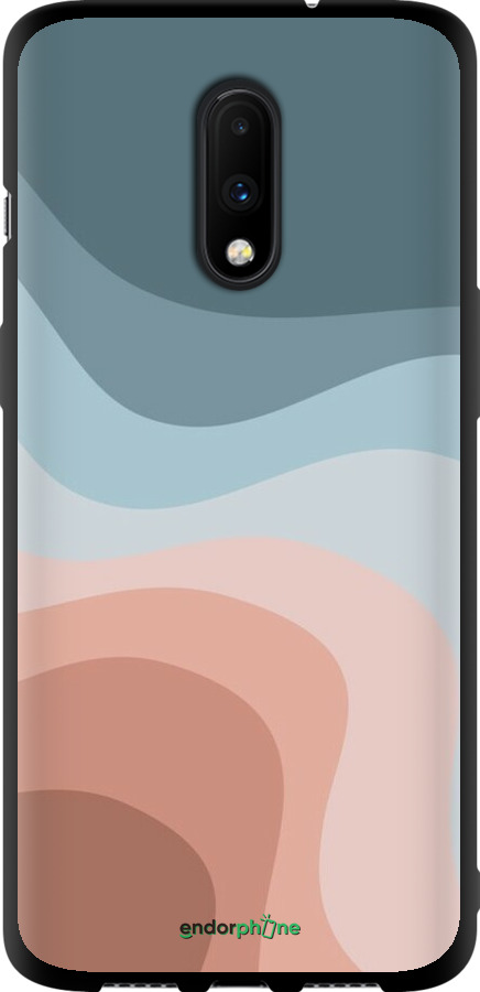TPU чехол С синими и розовыми волнами в стиле ретро для OnePlus 7 - 6532b-1740 изображение 