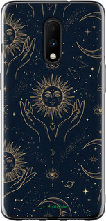 2D пластиковый чехол Celestial Harmony: Sun & Moon Gold Mystic Pattern для OnePlus 7 - 6778t-1740 изображение 
