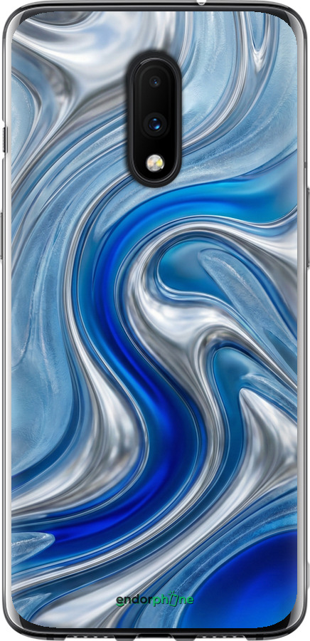 2D пластиковый чехол Liquid Chrome для OnePlus 7 - 6781t-1740 изображение 