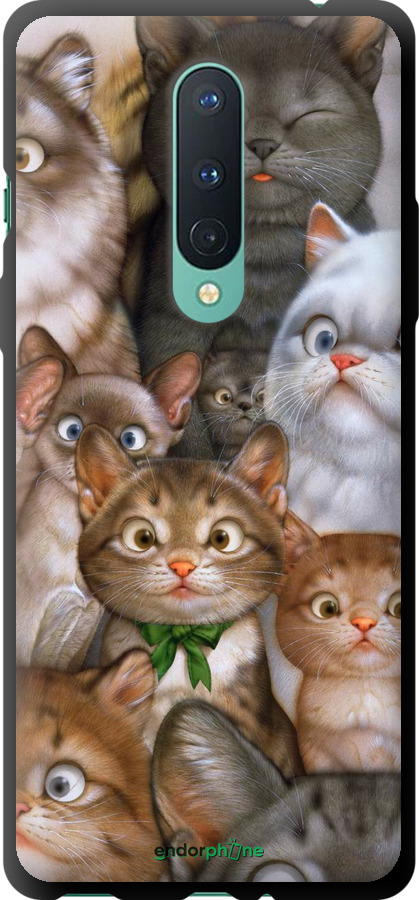 

TPU чорний чохол "Коти" для OnePlus 8
